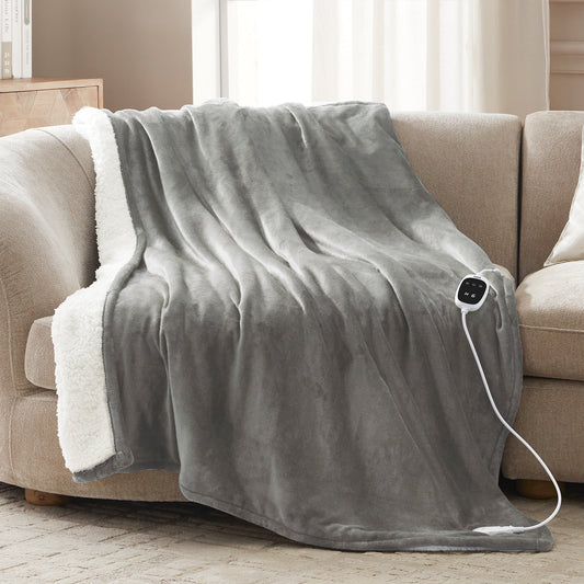 Luxe faux fur softness heated blanket